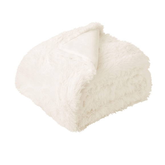NWT Member's Mark Faux Fur Throw - 60" x 70"- Ivory - Picture 7 of 11